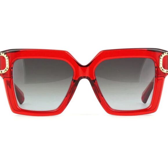 New! Valentino V UNO VLS 107D, Red Square Sunglasses, Authentic main image 5